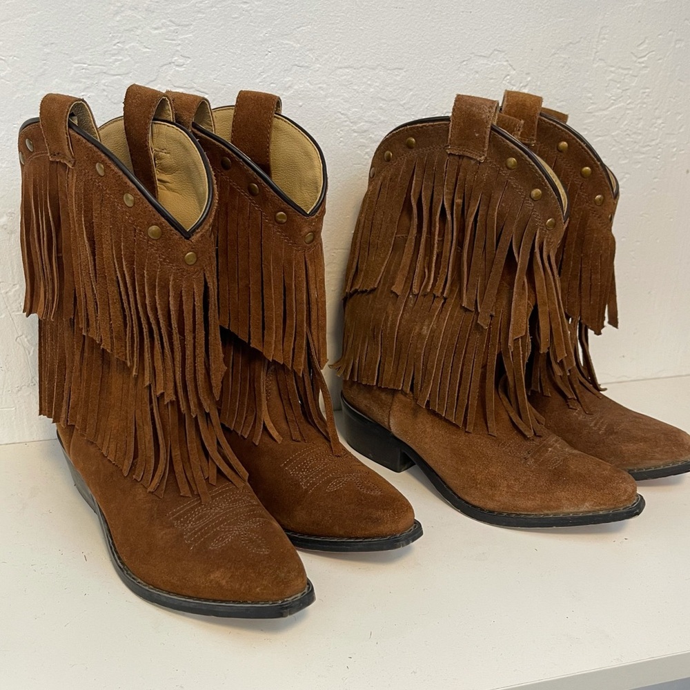 Shyanne Kids Fringe Boots - 13/2